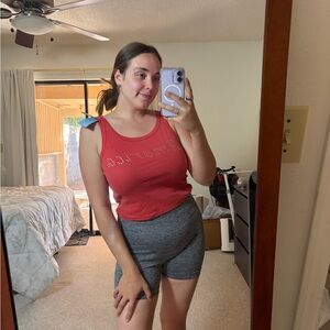 Red American Rhinestone Tank Top